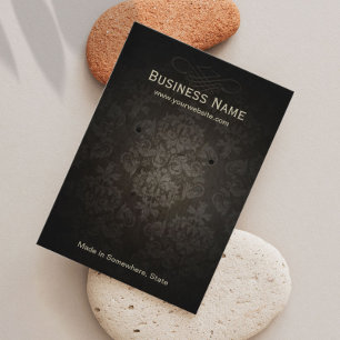 Vintage Mörk Skador Juveler Visning Visitkort