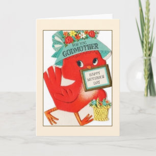 Vintage Mors dag Card för Godmor Kort