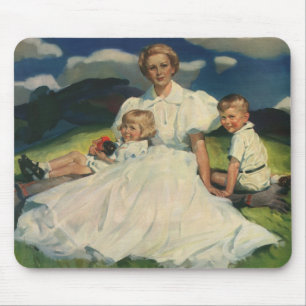 Vintage Mors dag, Mamma med barn Musmatta