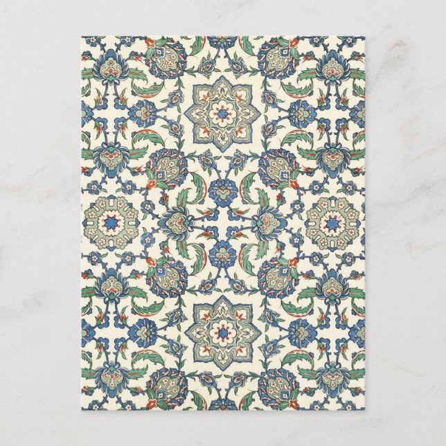 Vintage Mosaic Tile Design Vykort (Framsida)