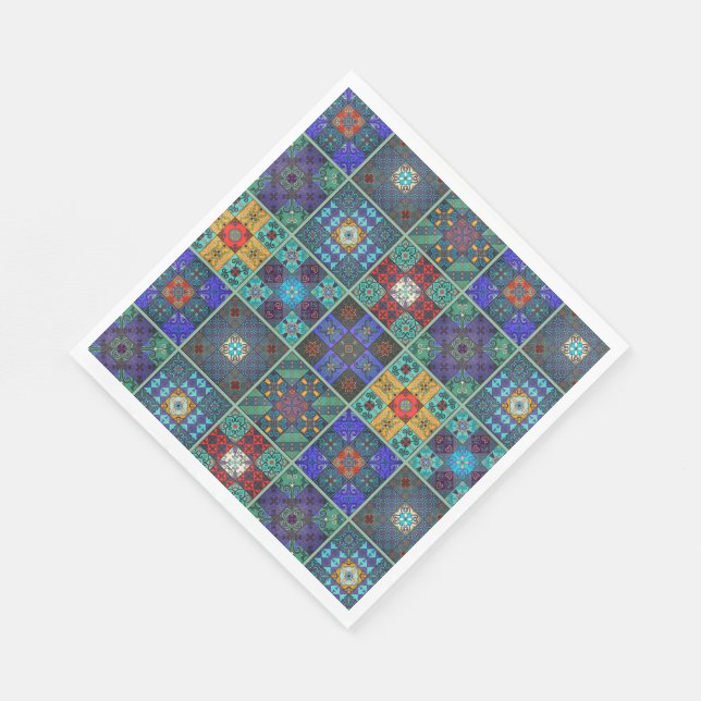 Vintage mosaik talavera ornament pappersservett (Hörn)