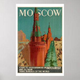 Vintage Moskva Inturist Poster