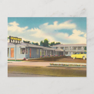 Vintage Motel, Golden Väster Lodge Hotel med Handf Vykort