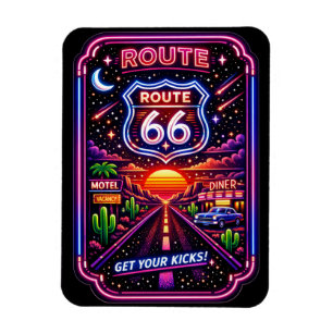 Vintage Motell Diner Retro Semesterpresent Resa Pr Magnet