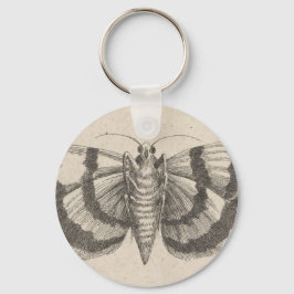 Vintage Moth Entomology Lepidoptera Insekt Nyckelring