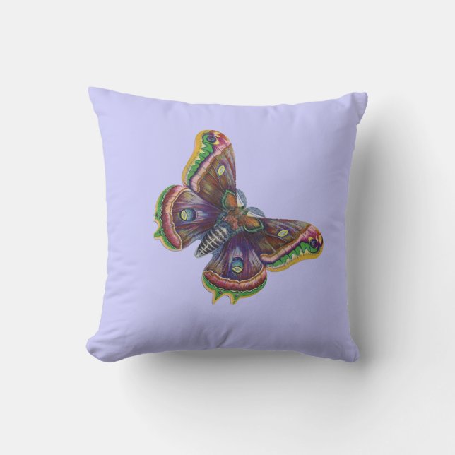 Vintage Moth Illustration Kudde (Framsida)
