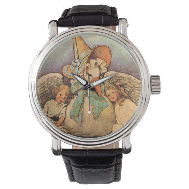 Vintage Mother Goose barn Jessie Willcox Smith Armbandsur (Framsida)