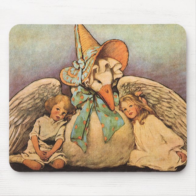Vintage Mother Goose barn Jessie Willcox Smith Musmatta (Framsidan)