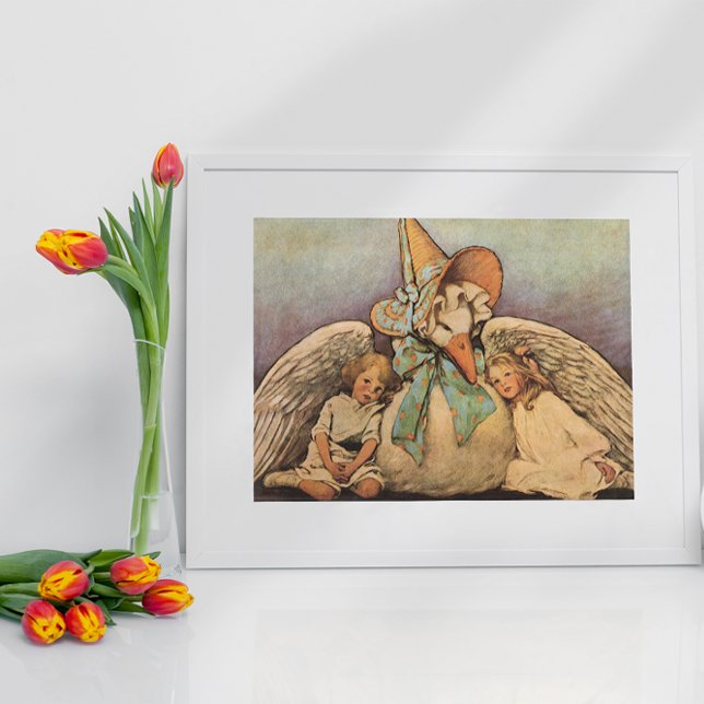 Vintage Mother Goose barn Jessie Willcox Smith Poster (Skapare uppladdad)