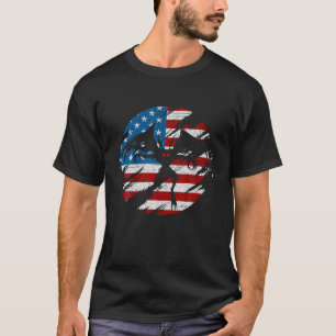 Vintage Mothman Cryptid 4:e juli Amerikanska Flagg T Shirt