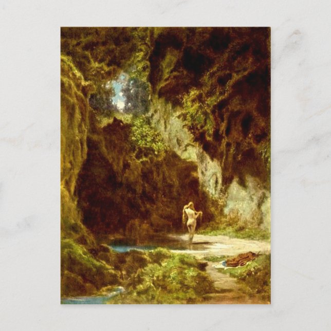 Vintage-Motiv bad Nymph Vykort (Framsida)