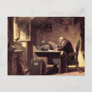 Vintage-motiv - en besökare - Spitzweg Vykort