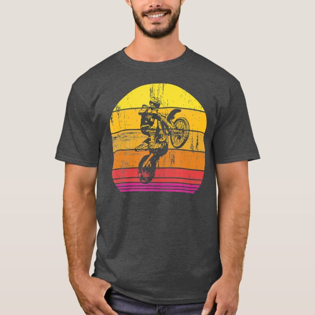 Vintage-motocross-biker T Shirt (Framsida)
