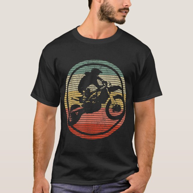 Vintage Motocross Dirt Bike Biker Gift T Shirt (Framsida)