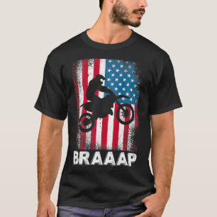 Vintage Motocross Dirt Bike Motorcycle USA T Shirt