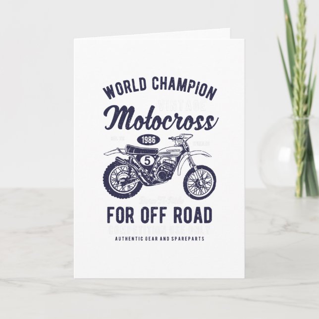 Vintage Motocross Kort (Framsida)