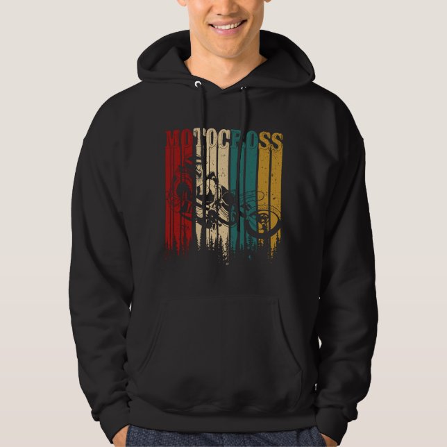 Vintage Motocross Mx Supercross Hoodie (Framsida)