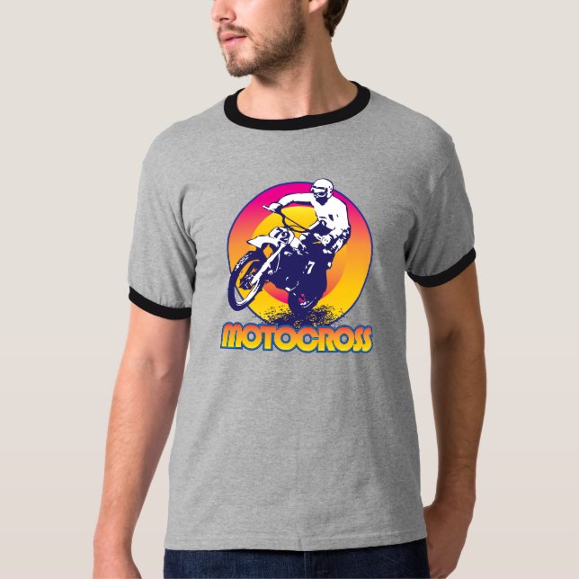 Vintage Motocross T Shirt (Framsida)