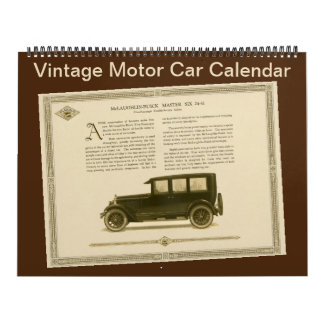 Vintage Motor Cars 1920s Antique Automobile Models Kalender