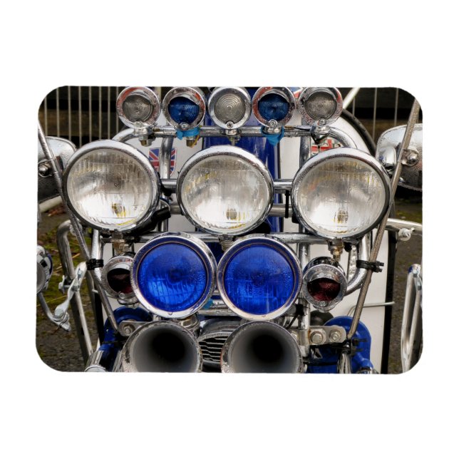 VINTAGE MOTOR SCOOTER MAGNET (Horisontell)