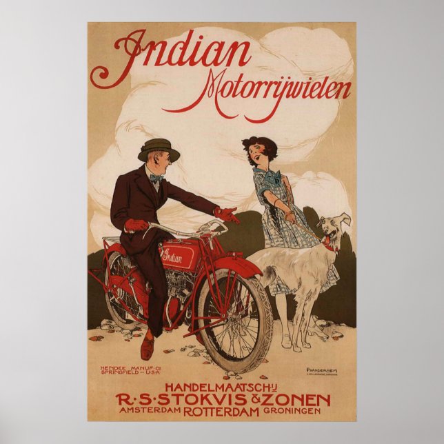 Vintage Motorcycle Company Advertising Poster (Framsidan)