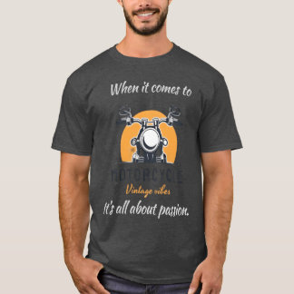 Vintage motorcycle girl t shirt