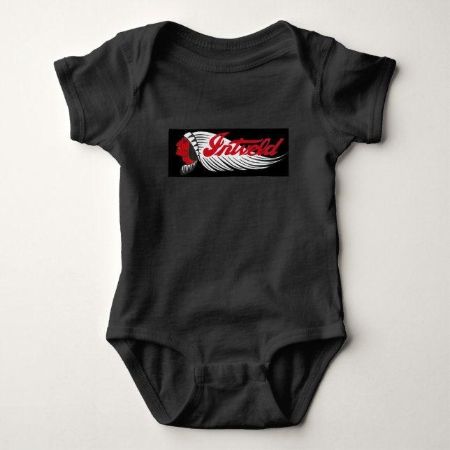 Vintage Motorcycle Logo Black T Shirt (Framsida)