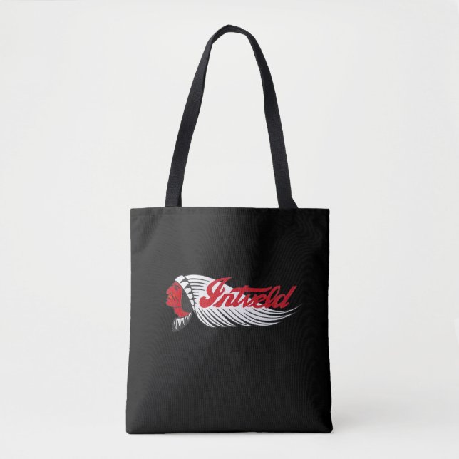 Vintage Motorcycle Logo Black Tygkasse (Framsida)