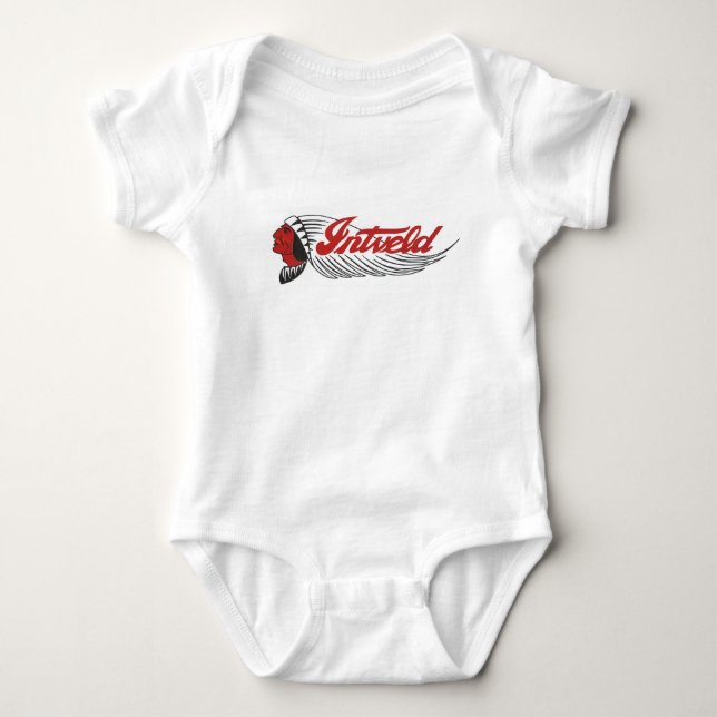 Vintage Motorcycle Logo White  T Shirt (Framsida)