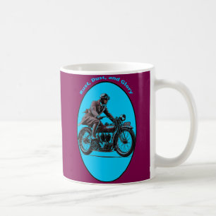 Vintage Motorcycle Rider Wearing Goggles URM Kaffemugg
