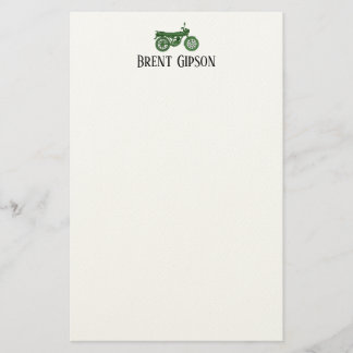 Vintage Motorcycle Sketch  Stationary  Brevpapper