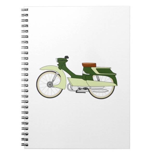 Vintage Motorcykel Anteckningsbok Med Spiral (Framsidan)