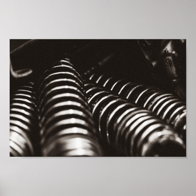 Vintage Motorcykel Bike Shocks Poster (Framsidan)