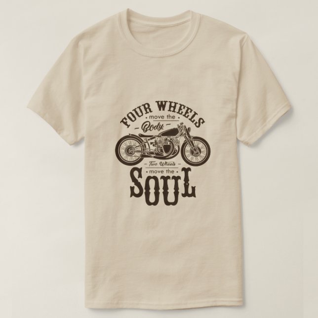 Vintage Motorcykel Citat T-Shirt (Design framsida)