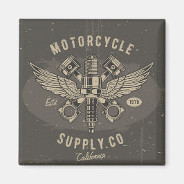 Vintage Motorcykel Design Magnet
