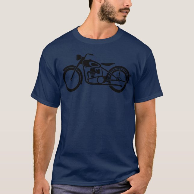 Vintage motorcykel konst gåva t shirt (Framsida)