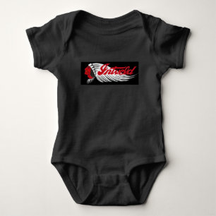Vintage Motorcykel Logotyp Svart T Shirt