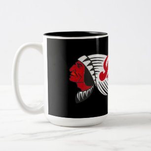 Vintage Motorcykel Logotyp Svart Två-Tonad Mugg