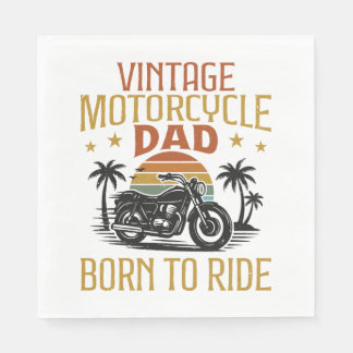 vintage motorcykel pappa född vid körning pappersservett