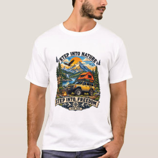 Vintage Motorcykel Road Trip T-Shirt | Klassisk Am