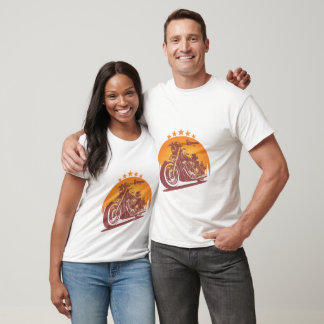 Vintage Motorcykel Solnedgång | Biker Ride T-Shirt