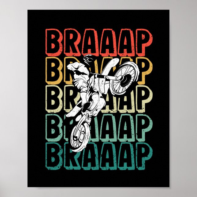 Vintage-motorcykel - startcykel poster (Framsidan)