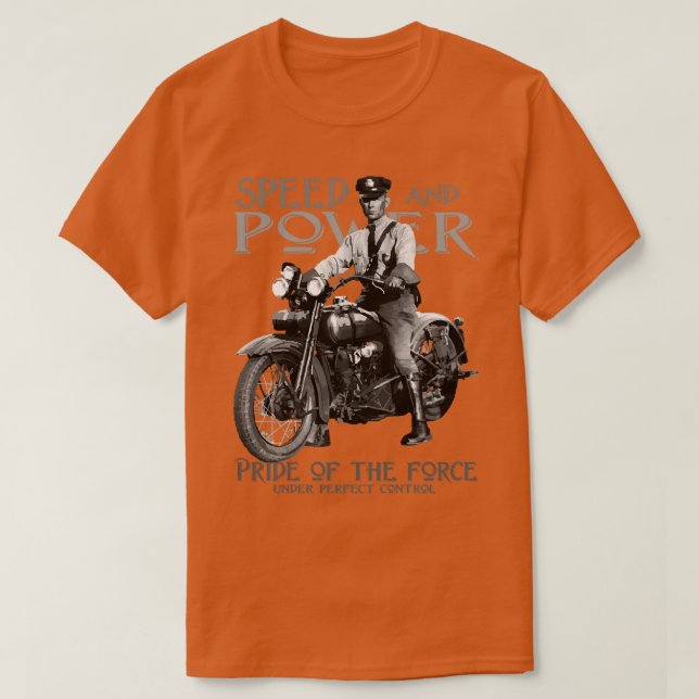 Vintage-motorcykel T Shirt (Design framsida)