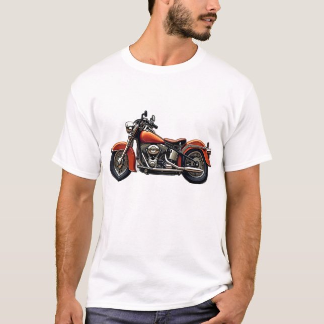 Vintage Motorcykel T-shirt (Framsida)