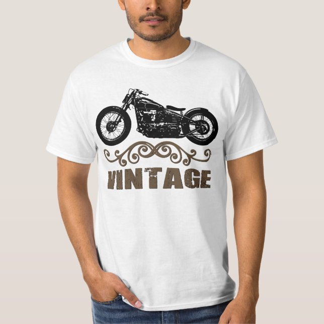 Vintage Motorcykel T-shirt (Framsida)