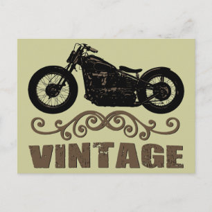 Vintage Motorcykel Vykort
