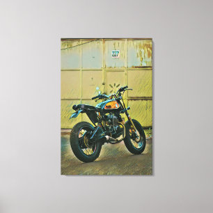 Vintage motorcykeldel canvastryck