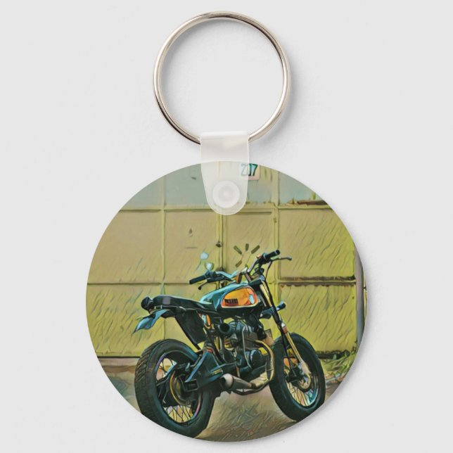 Vintage motorcykeldel nyckelring (Framsida)