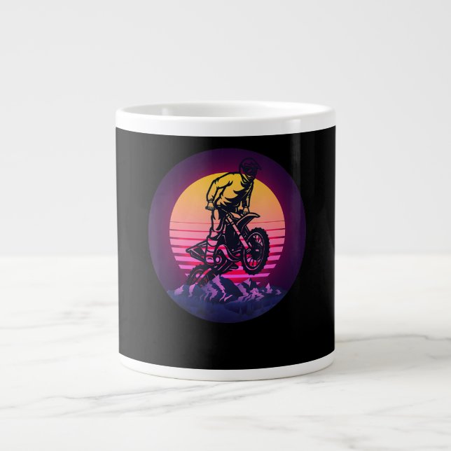 Vintage: Motorcykelgift för Biker Jumbo Mugg (Framsidan)
