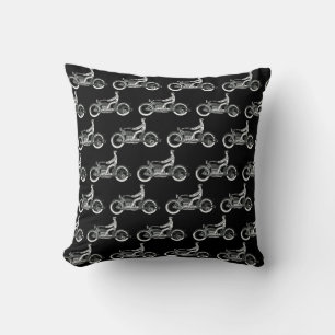 Vintage motorcykelns körcykel i motsatt riktning kudde